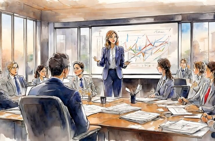 zuhören business kommunikation menschen am tisch hören frau vorne zu by Gerd Altmann from Pixabay