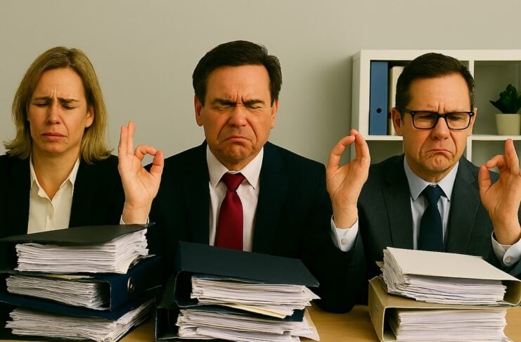 Entspannung im Business: Welcher Typ sind Sie? Titelbild über KI Copilot generiert: Unternehmerinnen gestresst